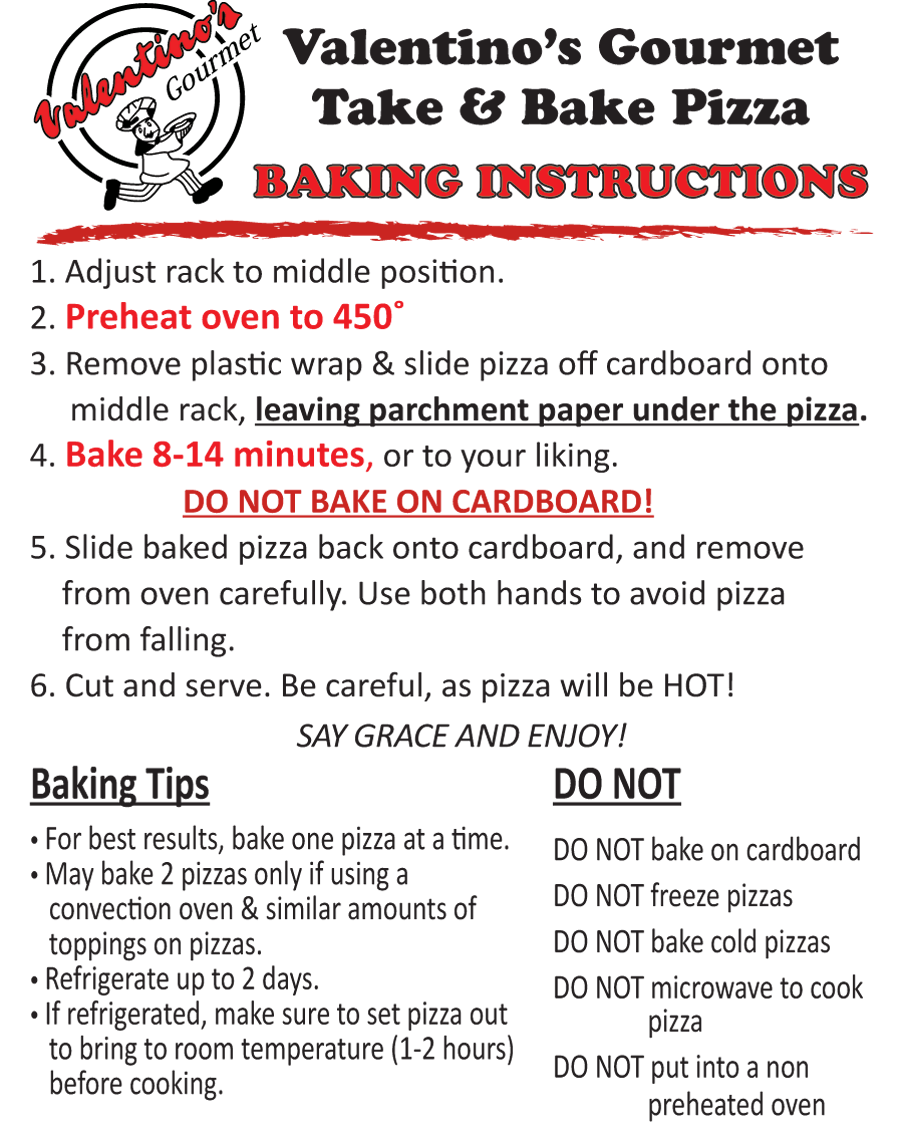 Baking Instructions